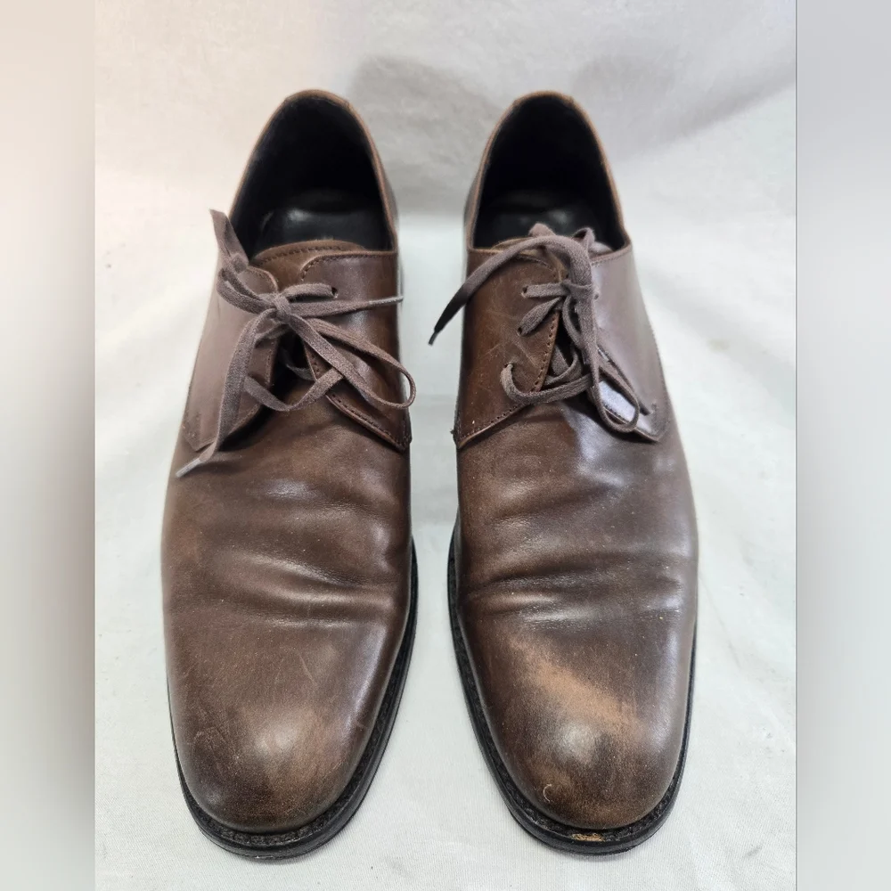 John Varvatos Men's Size 10M Brown Dress Oxford Shoe 3-Eye Lace-Up